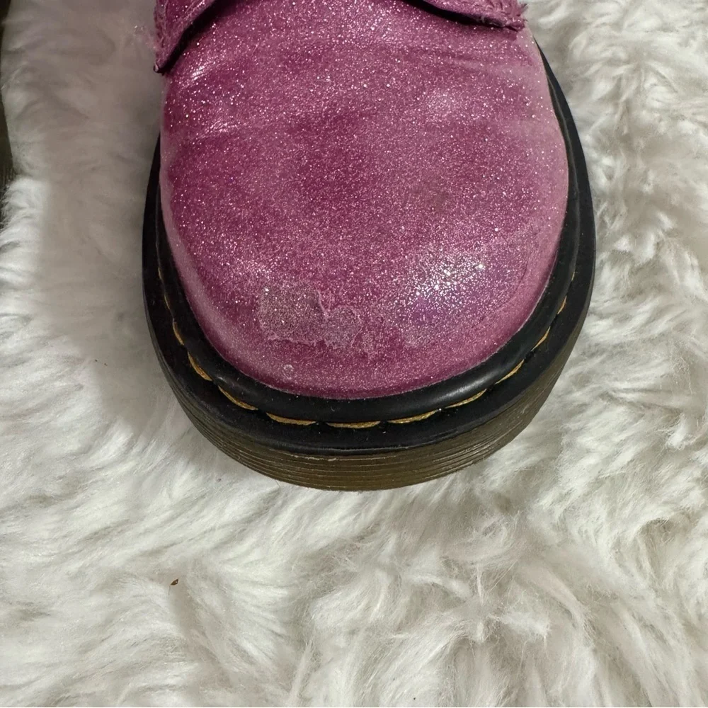 Dr. Martens Pink Patent Leather Combat Boots Size 2